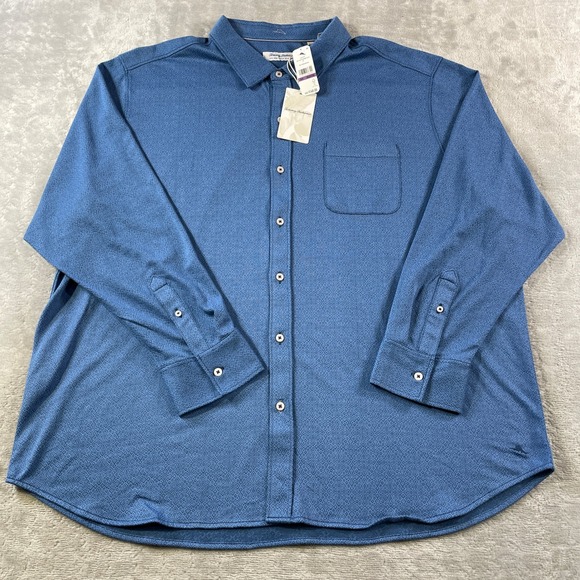 Tommy Bahama Shirt San Lucio IslandZone Mens 2XLB Blue Hawaiian Resort Summer